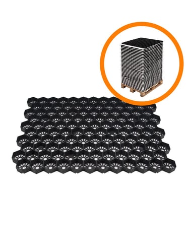 Volle Palette Kiesgitter Easygravel 3XL Schwarz