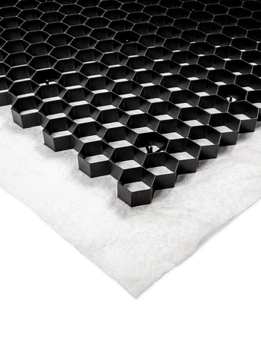 EuroGravel Kiesgitter PLUS mit Unkrautvlies schwarz