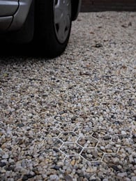 EuroGravel PRO Kiesgitter mit Unkrautvlies weiß pro qm