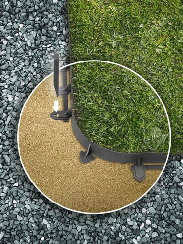 Rasenkante / Pflasterkante Multi-Edge FLEX verlegt Garten